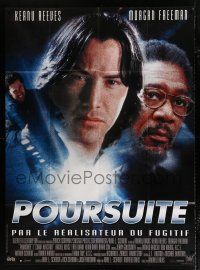 2p507 CHAIN REACTION French 1p '96 cool montage of Keanu Reeves & Morgan Freeman!