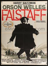 2p512 CHIMES AT MIDNIGHT French 1p '66 different art of Orson Welles as Falstaff by Landi!