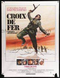 2p538 CROSS OF IRON French 1p '77 Sam Peckinpah, different World War II art by Thos & Ferracci!