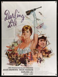 2p544 DARLING LILI French 1p '70 different art of Julie Andrews & Rock Hudson by Yves Thos!
