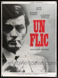 2p564 DIRTY MONEY French 1p '72 Jean-Pierre Melville's Un Flic, close up of smoking Alain Delon!