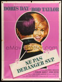 2p567 DO NOT DISTURB French 1p '65 different Grinsson art of Doris Day & Rod Taylor in keyhole!
