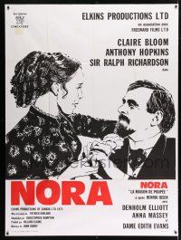 2p570 DOLL'S HOUSE French 1p '73 art of Anthony Hopkins & Claire Bloom, from Henrik Ibsen play!