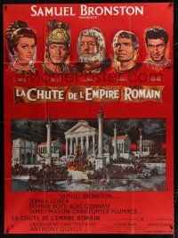 2p597 FALL OF THE ROMAN EMPIRE style A French 1p '64 Anthony Mann, Loren, different Mascii art!