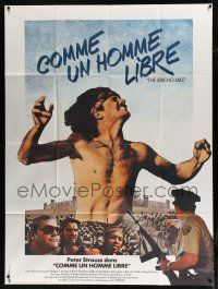 2p699 JERICHO MILE French 1p '79 Peter Strauss, made-for-TV crime movie directed by Michael Mann!