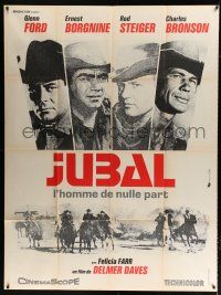 2p705 JUBAL French 1p R70s cowboys Glenn Ford, Ernest Borgnine & Rod Steiger!