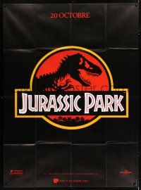 2p708 JURASSIC PARK teaser French 1p '93 Steven Spielberg, Richard Attenborough creates dinosaurs!