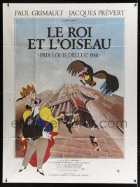 2p710 KING & THE MOCKING BIRD French 1p '80 Paul Grimault' Le Roi et l'oiseau, fantasy cartoon!