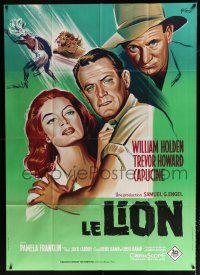 2p749 LION French 1p '63 different art of William Holden, Trevor Howard & Capucine by Grinsson!