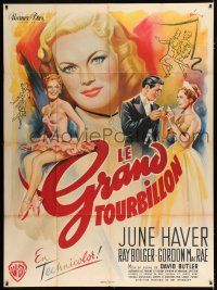 2p757 LOOK FOR THE SILVER LINING French 1p '49 different Grinsson art of June Haver & Gordon MacRae