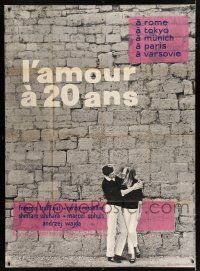 2p761 LOVE AT TWENTY style A French 1p '62 Francois Truffaut, Wajda, Ophuls, Rossellini & Ishihara!