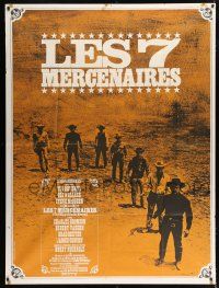 2p771 MAGNIFICENT SEVEN French 1p R70s Yul Brynner, Steve McQueen, John Sturges' 7 Samurai western!