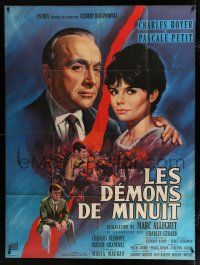 2p786 MIDNIGHT FOLLY French 1p '61 Jean Mascii art of Charles Boyer & Pascale Petit!