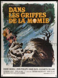 2p793 MUMMY'S SHROUD French 1p '67 Hammer horror, best different monster art by Boris Grinsson!