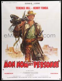 2p798 MY NAME IS NOBODY style B French 1p '74 Il Mio nome e Nessuno, art of Henry Fonda by Casaro!
