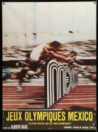2p813 OLYMPICS IN MEXICO French 1p '69 Alberto Isaac's Olimpiada en Mexico, cool hurdling image!