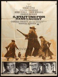 2p815 ONCE UPON A TIME IN THE WEST French 1p R70s Leone, Cardinale, Fonda, Bronson & Robards!