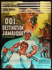 2p821 OUR MAN IN JAMAICA French 1p '65 A 001 Operazione Giamaica, cool secret agent montage art!