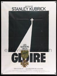 2p832 PATHS OF GLORY French 1p '75 Stanley Kubrick, cool different art by Jouineau Bourduge!