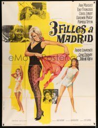 2p843 PLEASURE SEEKERS French 1p '65 different Tealdi art of sexy Ann-Margret, Lynley & Tiffin!