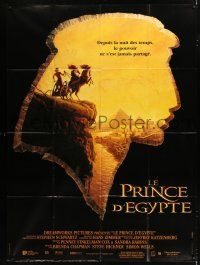 2p847 PRINCE OF EGYPT French 1p '98 Dreamworks cartoon, image of Moses on chariot overlooking city!