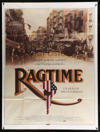 2p854 RAGTIME French 1p '82 directed by Milos Forman, cool different image of busy city street!