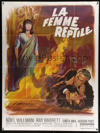 2p865 REPTILE French 1p '66 snake woman Noel Willman, different horror art by Boris Grinsson!