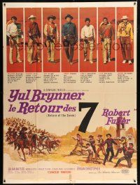 2p867 RETURN OF THE SEVEN French 1p '67 Yul Brynner reprises his role as master gunfighter!