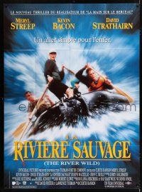 2p872 RIVER WILD French 1p '95 Meryl Streep, Kevin Bacon, John C. Reilly, white water rafting!