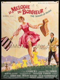 2p911 SOUND OF MUSIC French 1p '65 art of Julie Andrews, Rodgers & Hammerstein musical classic!
