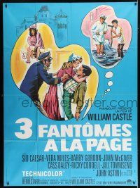 2p917 SPIRIT IS WILLING French 1p '67 William Castle, great different artwork by Boris Grinsson!