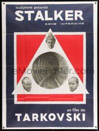 2p920 STALKER French 1p '81 Andrej Tarkovsky's Ctankep, Russian sci-fi, tunnel art by Bougrine!