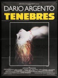 2p939 TENEBRE French 1p '82 Dario Argento giallo, creepy image of bloody dead girl's head!