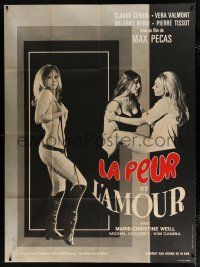 2p956 TORMENT French 1p '66 Max Pecas' La peur et l'amour, full-length sexy half-naked women!