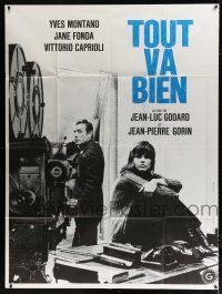 2p958 TOUT VA BIEN photo style French 1p '72 Montand & Jane Fonda by movie camera, Jean-Luc Godard!
