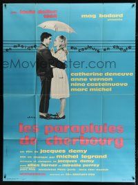 2p965 UMBRELLAS OF CHERBOURG French 1p '64 Catherine Deneuve, directed by Jacques Demy, Chica art!