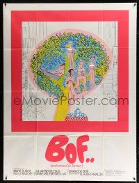 2p989 WHO CARES: ANATOMY OF A DELIVERY BOY French 1p '71 Sempe art of naked girls & guys in tree!