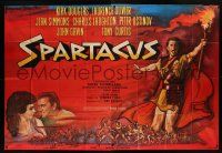 2p355 SPARTACUS French 2p '61 classic Stanley Kubrick & Kirk Douglas epic, different Peron art!