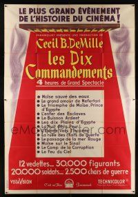 2p356 TEN COMMANDMENTS French 2p '56 Cecil B. DeMille classic, different image!