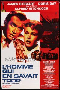 2p396 MAN WHO KNEW TOO MUCH French 31x47 R90s James Stewart & Doris Day, Alfred Hitchcock!