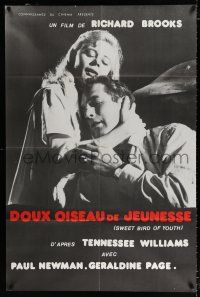 2p409 SWEET BIRD OF YOUTH French 31x47 R80s Paul Newman, Geraldine Page, Tennessee Williams