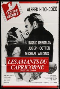 2p415 UNDER CAPRICORN French 31x47 R90s romantic c/u of Ingrid Bergman & Joseph Cotten, Hitchcock!