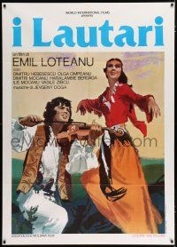 2p188 FIDDLERS Italian 1p '71 Emil Loteanu's Lautarii, art of man playing as pretty woman dances!