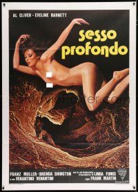 2p190 FLYING SEX Italian 1p '79 Marino Girolami's Sesso profondo, art of sexy naked woman!