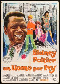 2p191 FOR LOVE OF IVY Italian 1p '68 Daniel Mann, different colorful Avelli art of Sidney Poitier!