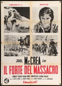 2p193 FORT MASSACRE Italian 1p R64 Joel McCrea & Forrest Tucker fight the fierce Apache!