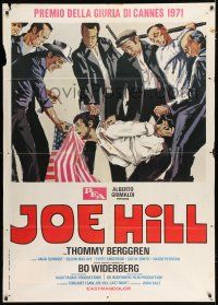 2p225 JOE HILL Italian 1p '72 different art of Thommy Berggren, directed by Bo Widerberg!