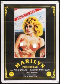 2p250 MARILYN PORNOSTAR Italian 1p '86 art of sexy naked Marilyn Jess, French sexploitation!