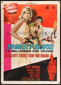 2p256 MODESTY BLAISE Italian 1p '66 Enzo Nistri art of sexiest female secret agent Monica Vitti!