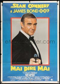 2p259 NEVER SAY NEVER AGAIN Italian 1p '83 c/u of Sean Connery as James Bond 007 pointing gun!